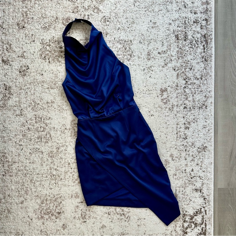 ELLIATT Asymmetrical Camo Dress in Navy